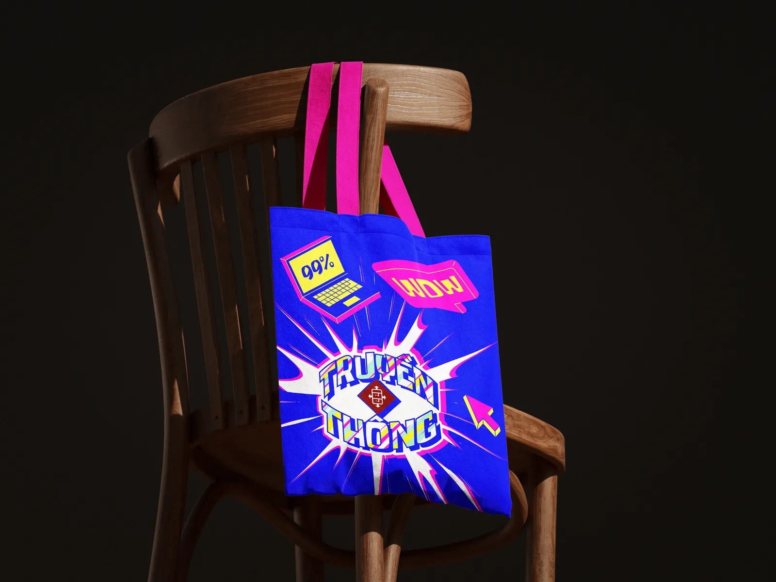 Logo hưởng ứng in trên túi tote
